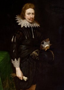 Fragment portretu Williama Cavendisha, 1624 autorstwa Daniel Mytens