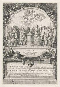Alegoria małżeństwa Wilhelma V i Wilhelminy Prus, 1767 Mariage de Son Altesse Serenissime Monseigneur Guilaume V. Prince d