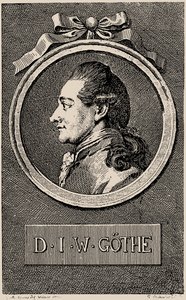 Portret autora Johanna Wolfganga von Goethego 1749-1832, 1776. autorstwa Daniel Nikolaus Chodowiecki