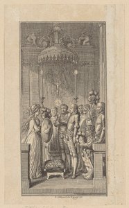 Rycina tytułowa do romansu rycerskiego „Palmerin z Oliwy” autorstwa Daniel Nikolaus Chodowiecki