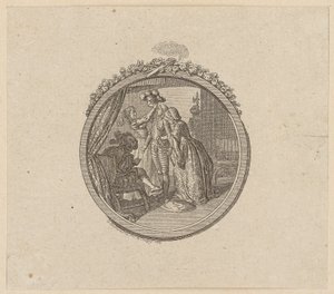Winieta tytułowa do romansu rycerskiego „Palmerin von Oliva” autorstwa Daniel Nikolaus Chodowiecki