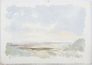 Święta Wyspa, 1893 (ołówek i wc na papierze) autorstwa Daniel Oliver