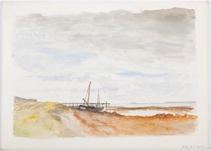Święta Wyspa, 1895 (ołówek i wc na papierze) autorstwa Daniel Oliver