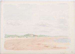 Święta Wyspa, 1896 (ołówek i wc na papierze) autorstwa Daniel Oliver