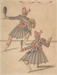 Rysunek dwóch „Amerykanów” dla Ballet de la Douairière de Billebahaut, 1626.