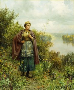 Jesienny spacer, autorstwa Daniel Ridgway Knight