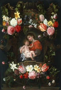 Girlanda Kwiatów z Madonną z Dzieciątkiem, I tercja XVII wieku.