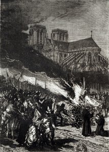 Spalenie templariuszy, ilustracja z „L