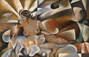 Kobieta kubistka, Baranov-Rossine, Vladimir Davidovich (1888-1942). olej na płótnie, ok. 1920. Rozmiar: 101x153,5 cm. Prywatna kolekcja