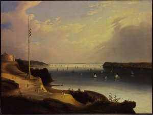 Port w Nowym Jorku, c.1835 autorstwa Daniel Wadsworth