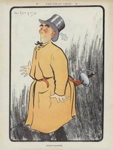 Albert Brasseur, francuski komik i śpiewak operetkowy. Ilustracja do Le Rire