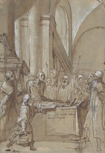 Raymond Diocrès przemawiający podczas pogrzebu z życia św. Brunona z Kolonii, 1628-29.