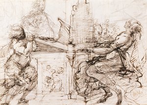 Św. Cecylia przy Organach, 1620-1629 autorstwa Daniele Crespi