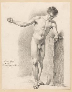 Stojący akt męski, widziany z przodu (I nagroda 1818) autorstwa Daniël Batavus Voorman