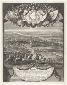 Podbój Maastricht przez Francuzów 30 czerwca 1673 r. Mastrich (tytuł na obiekcie) Grandes Conquêtes du Roi (tytuł serii)