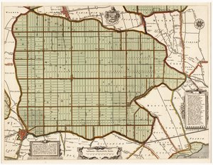 Beemsterlants Caerte, Historyczna mapa Beemster, Holandia autorstwa Daniël van Breen