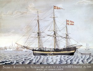 Slership „” Konigin of Asian”” 1803.Muzeum Morskie Elsinore, Dania autorstwa Danish School