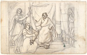 Dawid gra na harfie dla Saula autorstwa Dankvart Dreyer