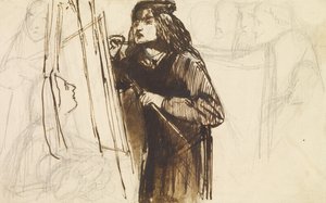 Malarz przy pracy, 1850-1852 autorstwa Dante Gabriel Charles Rossetti