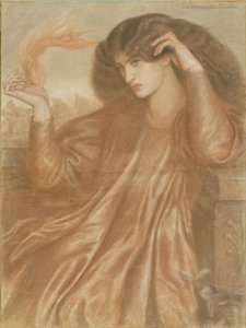 Kobieta Płomienia autorstwa Dante Gabriel Charles Rossetti