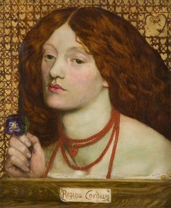 Królowa Kier (Królowa Kier) (Reine de coeur) – Dante Gabriel Rossetti (1828-1882). olej na płótnie autorstwa Dante Gabriel Charles Rossetti