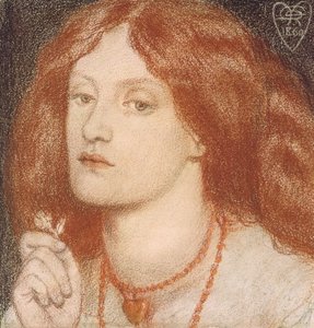 Regina Cordium czyli Królowa Kier, 1860 (pastel na papierze) autorstwa Dante Gabriel Charles Rossetti