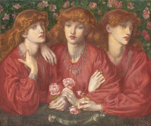 Rosa Triplex: Potrójny portret May Morris, 1874 autorstwa Dante Gabriel Charles Rossetti