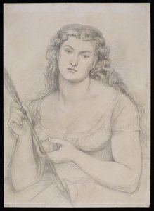 Studium dla "Venus Verticordia", ok. 1863-64 autorstwa Dante Gabriel Charles Rossetti