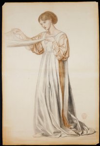 Studium dla karawany w „Śnie Dantego”, 1873 autorstwa Dante Gabriel Charles Rossetti