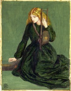 Harfiarz, studium Annie Miller, 1872 autorstwa Dante Gabriel Charles Rossetti