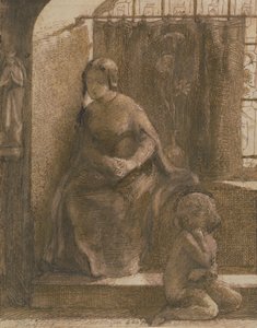 The Sun May Shine A We Be Cold, 1848 (długopis i brązowy tusz na papierze) autorstwa Dante Gabriel Charles Rossetti