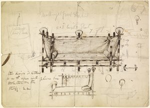 Dwa projekty sofy, c.1861-62 autorstwa Dante Gabriel Charles Rossetti