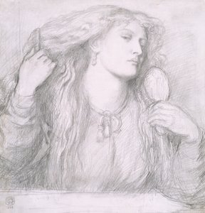 Kobieta czesząca, Fanny Cornforth autorstwa Dante Gabriel Charles Rossetti