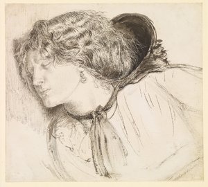 Znaleziono - Badanie dla głowy dziewczyny autorstwa Dante Gabriel Rossetti