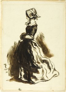 Pełnometrażowy portret kobiety autorstwa Dante Gabriel Rossetti
