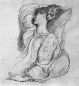 Jane Morris w islandzkiej sukience autorstwa Dante Gabriel Charles Rossetti