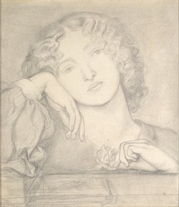 Man Rose, ok. 1860 r. autorstwa Dante Gabriel Rossetti