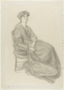 Pani William Morris na krześle autorstwa Dante Gabriel Rossetti