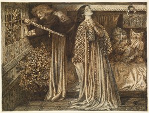 Sir Launcelot w komnacie królowej autorstwa Dante Gabriel Rossetti