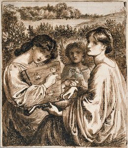 Gabinet na altanę, koniec XIX wieku autorstwa Dante Gabriel Rossetti
