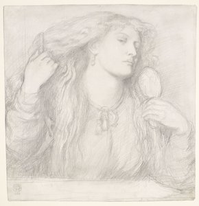 Kobieta czesząca włosy, Fanny Cornforth autorstwa Dante Gabriel Rossetti