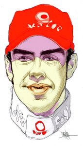 Fernando Alonso Díaz (cyfrowy rysunek ołówkiem)