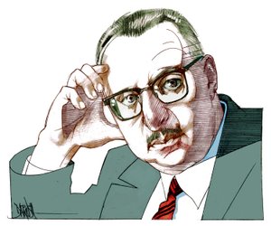 Giorgio Manganelli, 2021 (cyfrowy rysunek ołówkiem)