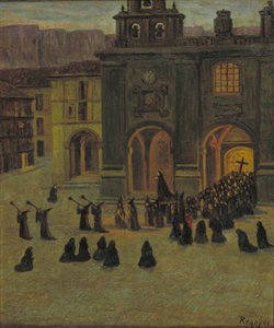 Wielki Piątek rano w Orduña autorstwa Darío de Regoyos