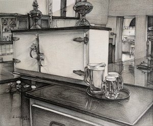 After Hour Drinks, 2019 (ołówek na papierze)