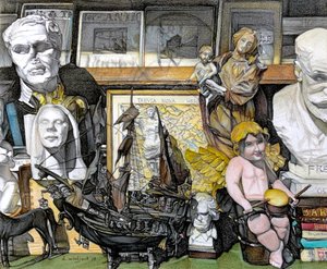 Window Shopping, 2019 (ołówek na papierze) autorstwa Darrell Windjack