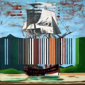 Bark Endeavour, 2019 (akryl na płótnie)