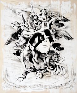 Tępa adoracja, 2018 (olej na płótnie) autorstwa Darren Coffield