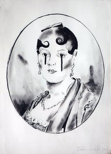 Ingre Girl 4, 2003 (tusz na papierze)