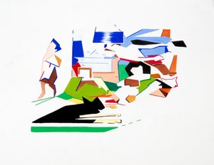 Kennedys (Krajobraz), 2019 (gwasz na papierze) autorstwa Darren Coffield